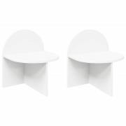 vidaXL Sängbord 2 pcs Vit 40 x 35,5 x 45,5 cm Konstruerat trä