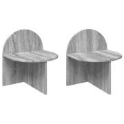 vidaXL Sängbord 2 pcs Grå sonoma-ek 40 x 35,5 x 45,5 cm