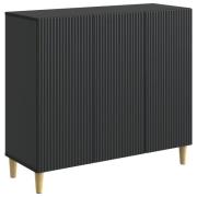 vidaXL Sideboard Svart 89 x 34,5 x 80 cm Konstruerat trä