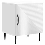 vidaXL Nattduksbord Vit högglans 43 x 34,5 x 50 cm Konstruerat trä