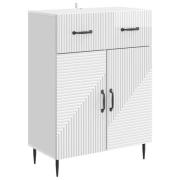 vidaXL Sideboard Vit högglans 66 x 34,5 x 89,5 cm Konstruerat trä
