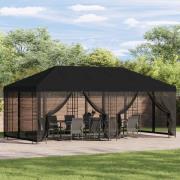 vidaXL Gazebo taköverdrag 6 x 3 m Svart Polyester 190