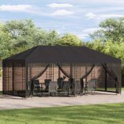 vidaXL Gazebo-tak med sidoväggar 6 x 3 m Antracit Polyester 190
