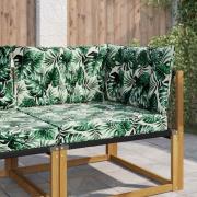 vidaXL Utomhus Soffa Kudde 3 pcs Bladmönster Polyester