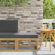 vidaXL Utomhus Hocker Massivt Akaciaträ Vit