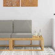 vidaXL Modulsoffa utomhus Vit 91 x 63 x 73 cm Massivt Akaciaträ