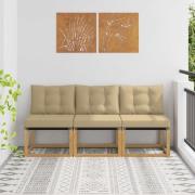 vidaXL 3 Stycke Utomhus Mellansoffa