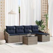vidaXL Soffset med kudde 5 pcs konstrotting