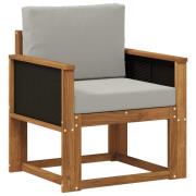 vidaXL Utomhus Mellansoffa Massivt Akaciaträ Naturlig