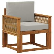 vidaXL Utomhus Mellansoffa Massivt Akaciaträ Naturlig