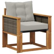 vidaXL Utomhussoffa Massivt Akaciaträ Naturlig