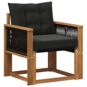 vidaXL Utomhus Mellansoffa Massivt Akaciaträ Naturlig