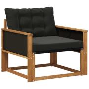 vidaXL Utomhussoffset Massivt Akaciaträ och Textilene Naturfärg