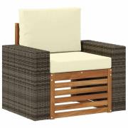 vidaXL Utomhus Mellansoffa Naturlig