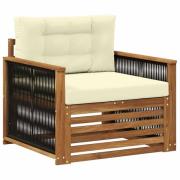 vidaXL Utomhus Mellansoffa Naturlig