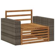 vidaXL Utomhus Mellansoffa Naturlig