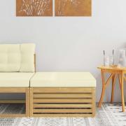 vidaXL Utomhuspall Massivt Akaciaträ Vit