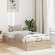 vidaXL Ottoman Sängram Sonoma-ek 203 x 80,5 x 25 cm Konstruerat trä