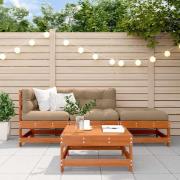 vidaXL Trädgård loungemöbler 4 pcs Vaxad brun Massiv furu