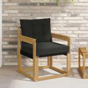 vidaXL Utomhussoffa Massivt Akaciaträ och Textilene Vit