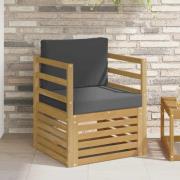 vidaXL Utomhussoffa Polyester Vit och antracit