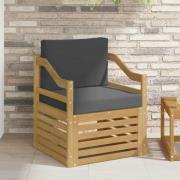 vidaXL Utomhussoffa Polyester Vit och antracit