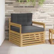 vidaXL Utomhussoffa Polyester Vit och antracit