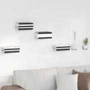 vidaXL Flytande hylla med hylla 24 pcs Antracit 6 x 10,8 x 6,6 cm