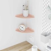 vidaXL Flytande hylla med hylla med lagring 2 pcs Rosa 18 x 18 x 2 cm