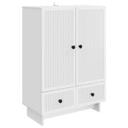 vidaXL Sideboard Vit 66 x 34,5 x 95 cm Konstruerat trä