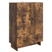 vidaXL Sideboard Rökt Ek 66 x 34,5 x 95 cm Konstruerat trä