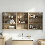 vidaXL Badrumsskåpsset 3 pcs 126 x 16 x 62.5 cm Konstruerat trä