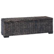 vidaXL Förvaringslåda med lagring Svart 110 x 35 x 45 cm