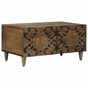 vidaXL Kaffeebord Brun 80 x 50 x 40 cm Massivt mangoträ