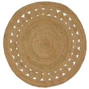 vidaXL Matta Naturfärg Ø 120 cm Jute