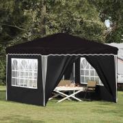 vidaXL Pop-up Partytält Svart 288 x 288 x 245 cm Oxford Tyg