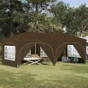 vidaXL Pop-up Partytält Taupe 575 x 288 x 245 cm Oxford Tyg