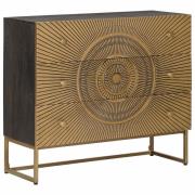 vidaXL Lådans skåp med låda Mässing 75 x 30 x 65 cm