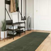 vidaXL Mellanhög mjuk och tvättbar matta HUARTE Skoggrön 1000 x 80 cm
