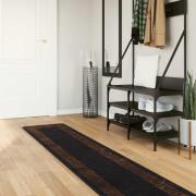 vidaXL Mattlöpare MARSA Svart 50 x 450 cm Polyester och PVC