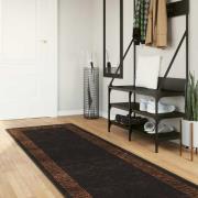 vidaXL Mattlöpare MARSA Svart 100 x 250 cm Polyester och PVC