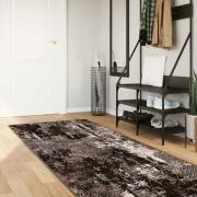 vidaXL Mattlöpare MARSA Svart 100 x 350 cm Polyester och PVC