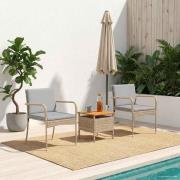 vidaXL Trädgårdset med kudde stål