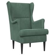 vidaXL fåtölj Havgrön Sammet