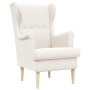 vidaXL fåtölj Kräm tyg