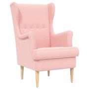 vidaXL fåtölj Rosa tyg