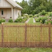 vidaXL Trädgårdsstängsel Karbomiserad 300 x 100 cm Vass