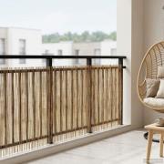 vidaXL Trädgårdsstängsel Karbomiserad 600 x 80 cm Vass