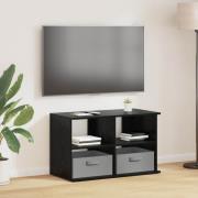 vidaXL TV-ställ med låda Svart Ek 79 x 40 x 48 cm