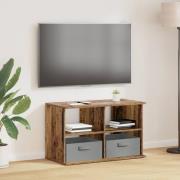 vidaXL TV-ställ med låda Gammalt trä 79 x 40 x 48 cm